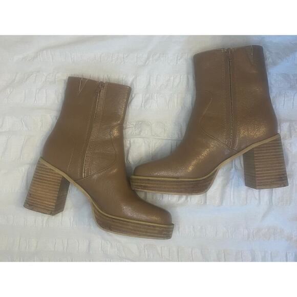 Oasis‎ Society Chunky Heeled Ankle Boot Size 8.5 - Picture 4 of 10